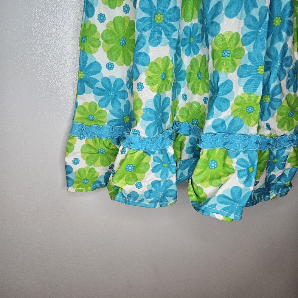Floral Dress Blue & Green Size 6x Nannette - Picture 6 of 10